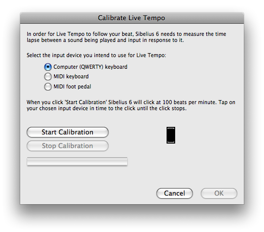 Calibrate Live Tempo